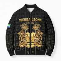 Personalized Sierra Leone Vai Syllabary Vertical Pattern Bomber Puffer Jacket - Wonder Print Shop