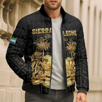 Personalized Sierra Leone Vai Syllabary Vertical Pattern Bomber Puffer Jacket - Wonder Print Shop