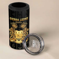 Personalized Sierra Leone Vai Syllabary Vertical Pattern 4 in 1 Can Cooler Tumbler - Wonder Print Shop