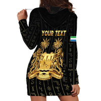 Personalized Sierra Leone Vai Syllabary Vertical Pattern Hoodie Dress - Wonder Print Shop