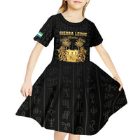 Personalized Sierra Leone Vai Syllabary Vertical Pattern Kid Short Sleeve Dress - Wonder Print Shop