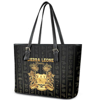 Sierra Leone Vai Syllabary Vertical Pattern Leather Tote Bag - Wonder Print Shop