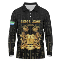 Personalized Sierra Leone Vai Syllabary Vertical Pattern Long Sleeve Polo Shirt - Wonder Print Shop
