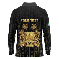 Personalized Sierra Leone Vai Syllabary Vertical Pattern Long Sleeve Polo Shirt - Wonder Print Shop
