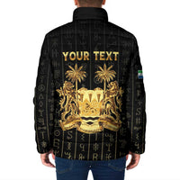 Personalized Sierra Leone Vai Syllabary Vertical Pattern Padded Jacket - Wonder Print Shop