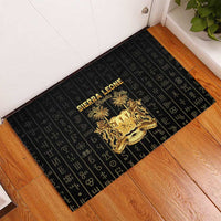 Sierra Leone Vai Syllabary Vertical Pattern Rubber Doormat - Wonder Print Shop