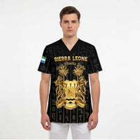 Personalized Sierra Leone Vai Syllabary Vertical Pattern Scrub Top - Wonder Print Shop