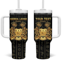 Personalized Sierra Leone Vai Syllabary Vertical Pattern Tumbler With Handle - Wonder Print Shop