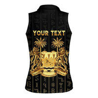Personalized Sierra Leone Vai Syllabary Vertical Pattern Women Sleeveless Polo Shirt - Wonder Print Shop