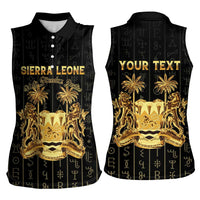 Personalized Sierra Leone Vai Syllabary Vertical Pattern Women Sleeveless Polo Shirt - Wonder Print Shop