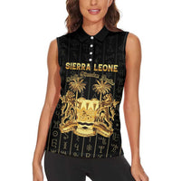 Personalized Sierra Leone Vai Syllabary Vertical Pattern Women Sleeveless Polo Shirt - Wonder Print Shop