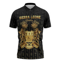 Personalized Sierra Leone Vai Syllabary Vertical Pattern Zipper Polo Shirt - Wonder Print Shop