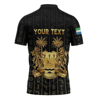 Personalized Sierra Leone Vai Syllabary Vertical Pattern Zipper Polo Shirt - Wonder Print Shop