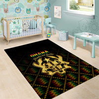 Ghana Kente Pattern Area Rug The Heart of Gold of Africa - Wonder Print Shop