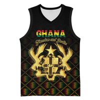 Personalized Ghana Kente Pattern Basketball Jersey The Heart of Gold of Africa - Wonder Print Shop