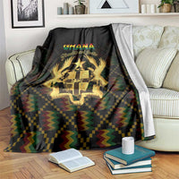 Ghana Kente Pattern Blanket The Heart of Gold of Africa - Wonder Print Shop