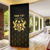 Personalized Ghana Kente Pattern Door Cover The Heart of Gold of Africa - Wonder Print Shop
