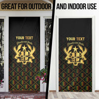 Personalized Ghana Kente Pattern Door Cover The Heart of Gold of Africa - Wonder Print Shop