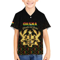 Personalized Ghana Kente Pattern Family Matching Summer Maxi Dress and Hawaiian Shirt The Heart of Gold of Africa - Wonder Print Shop