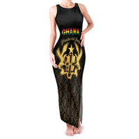 Personalized Ghana Kente Pattern Family Matching Tank Maxi Dress and Hawaiian Shirt The Heart of Gold of Africa - Wonder Print Shop