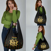 Ghana Kente Pattern Grocery Bag The Heart of Gold of Africa - Wonder Print Shop