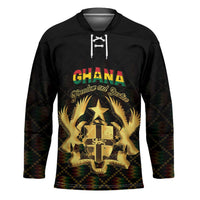 Personalized Ghana Kente Pattern Hockey Jersey The Heart of Gold of Africa - Wonder Print Shop