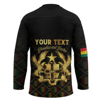 Personalized Ghana Kente Pattern Hockey Jersey The Heart of Gold of Africa - Wonder Print Shop