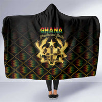 Ghana Kente Pattern Hooded Blanket The Heart of Gold of Africa - Wonder Print Shop