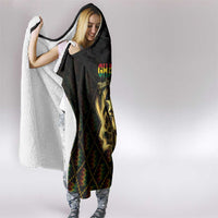 Ghana Kente Pattern Hooded Blanket The Heart of Gold of Africa - Wonder Print Shop