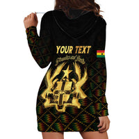 Personalized Ghana Kente Pattern Hoodie Dress The Heart of Gold of Africa - Wonder Print Shop