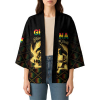 Personalized Ghana Kente Pattern Kimono The Heart of Gold of Africa - Wonder Print Shop