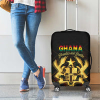 Ghana Kente Pattern Luggage Cover The Heart of Gold of Africa - Wonder Print Shop