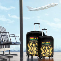 Ghana Kente Pattern Luggage Cover The Heart of Gold of Africa - Wonder Print Shop