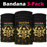 Ghana Kente Pattern Neck Gaiter The Heart of Gold of Africa - Wonder Print Shop