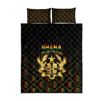 Ghana Kente Pattern Quilt Bed Set The Heart of Gold of Africa - Wonder Print Shop