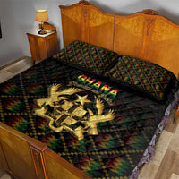 Ghana Kente Pattern Quilt Bed Set The Heart of Gold of Africa - Wonder Print Shop