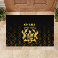 Ghana Kente Pattern Rubber Doormat The Heart of Gold of Africa - Wonder Print Shop