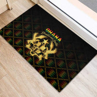 Ghana Kente Pattern Rubber Doormat The Heart of Gold of Africa - Wonder Print Shop