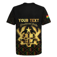 Personalized Ghana Kente Pattern Rugby Jersey The Heart of Gold of Africa - Wonder Print Shop