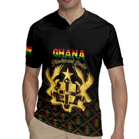 Personalized Ghana Kente Pattern Rugby Jersey The Heart of Gold of Africa - Wonder Print Shop