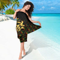 Ghana Kente Pattern Sarong The Heart of Gold of Africa - Wonder Print Shop