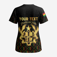 Personalized Ghana Kente Pattern Scrub Top The Heart of Gold of Africa - Wonder Print Shop