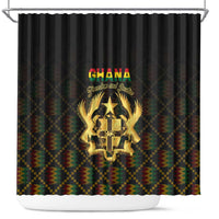 Ghana Kente Pattern Shower Curtain The Heart of Gold of Africa - Wonder Print Shop