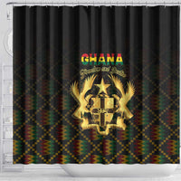 Ghana Kente Pattern Shower Curtain The Heart of Gold of Africa - Wonder Print Shop