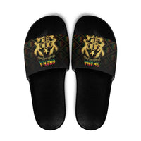 Ghana Kente Pattern Slide Sandals The Heart of Gold of Africa - Wonder Print Shop