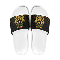 Ghana Kente Pattern Slide Sandals The Heart of Gold of Africa - Wonder Print Shop