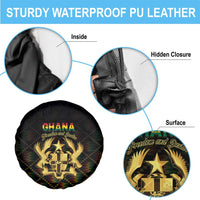 Ghana Kente Pattern Spare Tire Cover The Heart of Gold of Africa - Wonder Print Shop