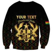 Personalized Ghana Kente Pattern Sweatshirt The Heart of Gold of Africa - Wonder Print Shop