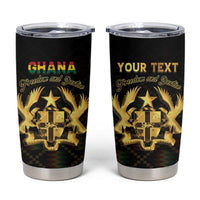 Personalized Ghana Kente Pattern Tumbler Cup The Heart of Gold of Africa - Wonder Print Shop