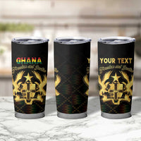 Personalized Ghana Kente Pattern Tumbler Cup The Heart of Gold of Africa - Wonder Print Shop